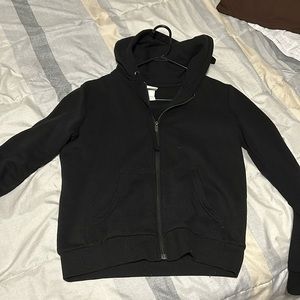 H&M Black Hooded Zip Up Size Small